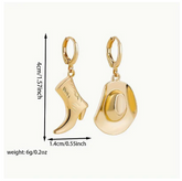 Gold Boot and Hat Earrings
